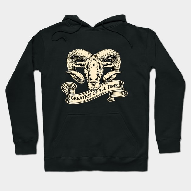 GOAT - Greatest of All Time Hoodie by valentinahramov